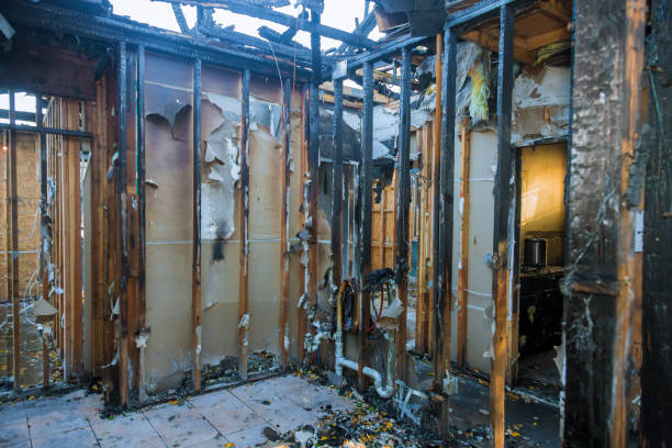 Professional Fire Damage Restoration technician working in Captains Cove, VA